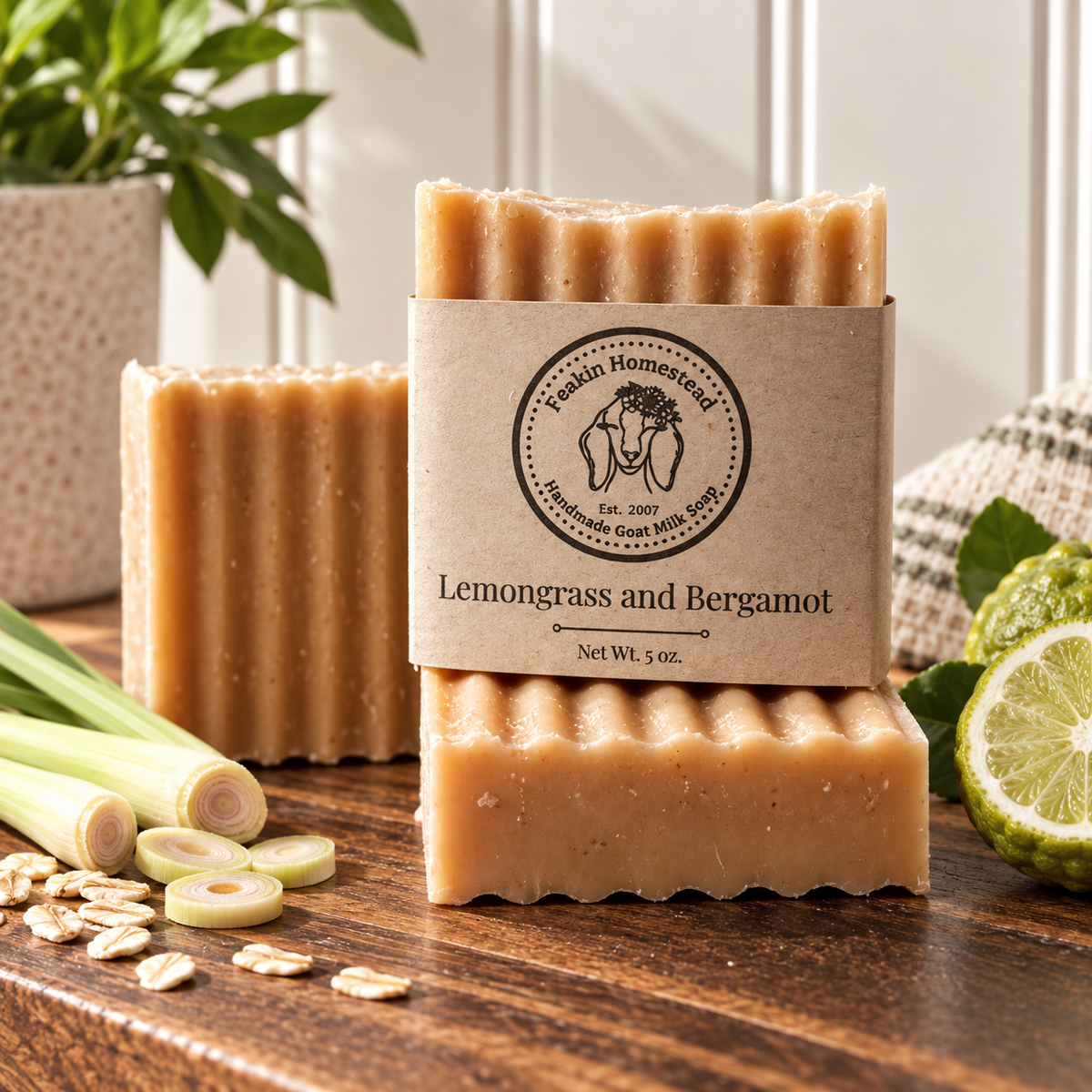 Lemongrass + Bergamot Goat Milk Soap